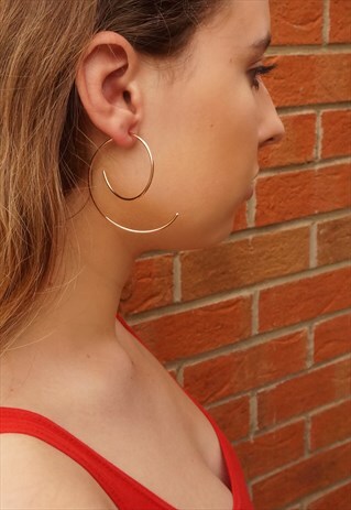 SPIRAL TWISTED GOLD PLATED HOOPS