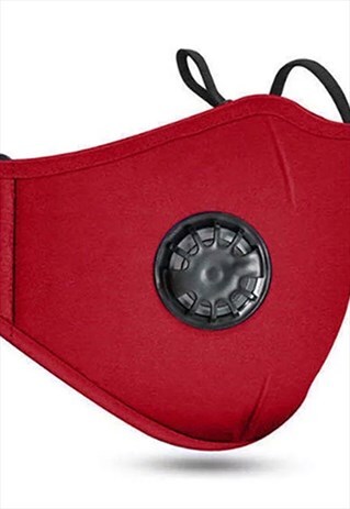UNISEX REUSABLE & WASHABLE RED FACE MASKS