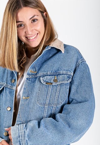 VINTAGE 80S ORIGINAL LEE LINED DENIM JACKET /9542