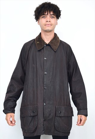 VINTAGE 90S BARBOUR WATERPROOF BROWN COAT