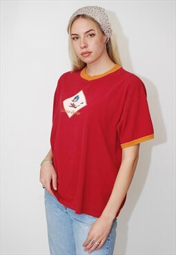 Vintage Curious George T-shirt (XL) red ringer ether drug