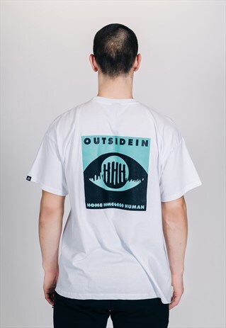 OUTSIDEIN GREEN WHITE T-SHIRT