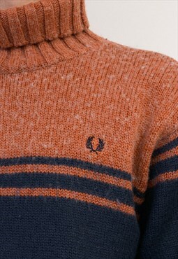 Turtleneck Vintage Men's L Jumper Pullover Sweater Wool Knit