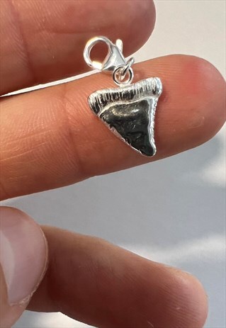 SHARK'S TOOTH - 925 STERLING SILVER CHARMS WITH LOBSTER
