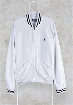 White Polo Sport Ralph Lauren Bomber Jacket Mens XL