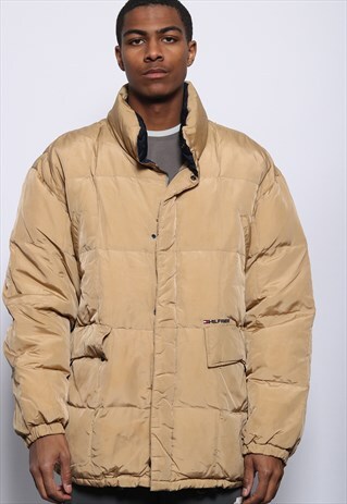 VINTAGE TOMMY HILFIGER PUFFER JACKET BROWN