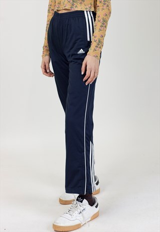 VINTAGE 90S ADIDAS NAVY TRACKSUIT BOTTOMS