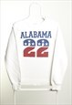 Vintage Champion Alabama Crewneck Logo Sweatshirt White