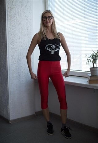 VINTAGE 80'S RED LEGGINGS