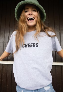 Cheers Women's Printed Slogan T-Shirt 