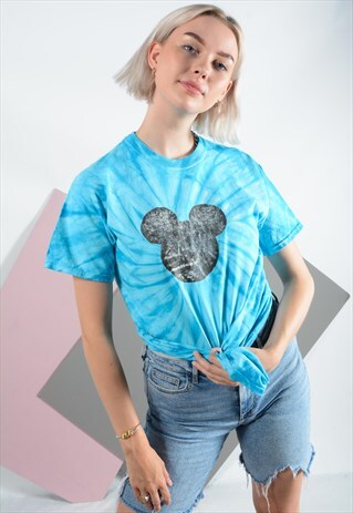 VINTAGE DISNEY TIE DYE T-SHIRT IN BLUE