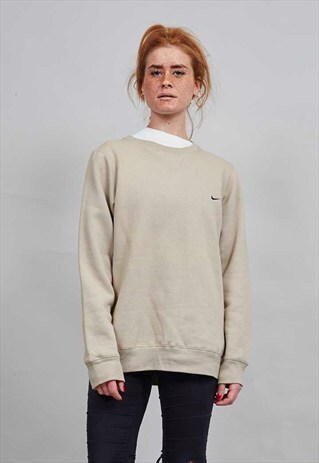 BEIGE VINTAGE OVERSIZED 90'S NIKE SWEATER