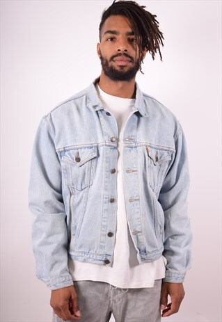 LEVI'S MENS VINTAGE DENIM JACKET XL BLUE 90S