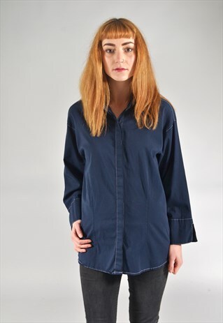 VINTAGE LEE NAVY BLUE SHIRT
