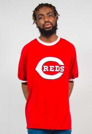 VINTAGE NIKE CINCINNATI REDS BASEBALL RINGER T-SHIRT
