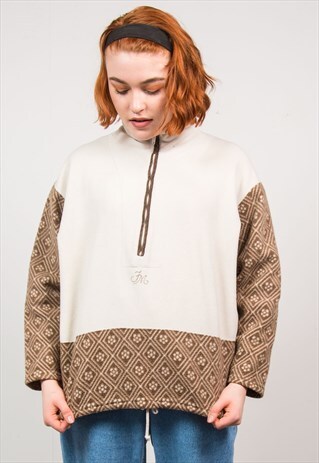 VINTAGE QUARTER ZIP FLEECE JUMPER