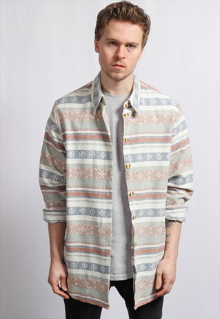 VINTAGE OVERSIZED AZTEC NAVAJO SHIRT