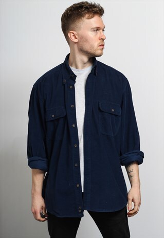 VINTAGE CORDUROY SHIRT BLUE