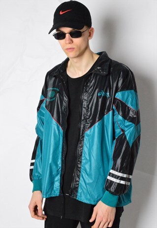 VINTAGE 90S ASICS LIGHTWEIGHT SHELL TRACK JACKET