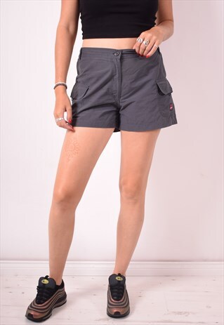LOTTO WOMENS VINTAGE CARGO SHORTS MEDIUM GREY 90S