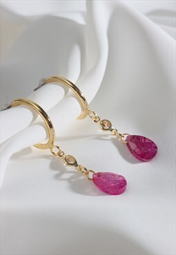 Pink Drop Earrings