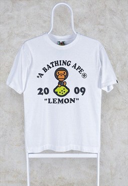 A Bathing Ape Bape T Shirt White 2009 Lemon Baby Small
