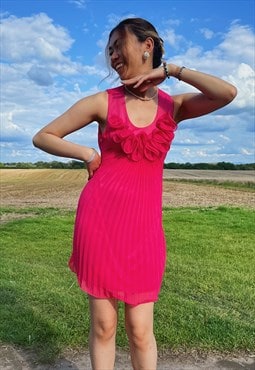 Vintage 80s Pink Frilly Dress