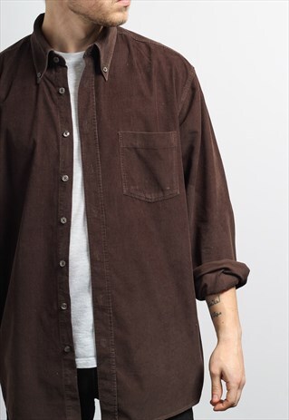 VINTAGE CORDUROY SHIRT BROWN