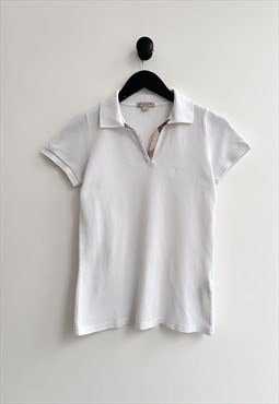 Burberry White Polo Shirt