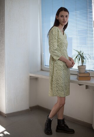 VINTAGE 70'S GEENISH SHIMMERING TUNIC