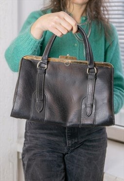 Vintage 70's Black Retro Bag