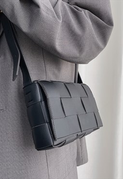 Men's Trendy woven crossbody shoulder bag