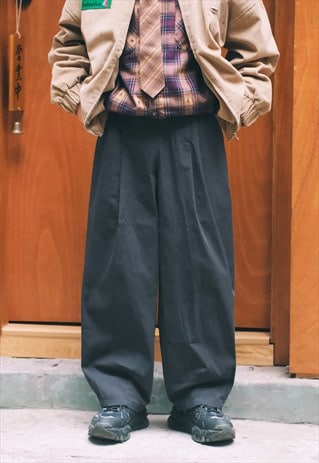 Black Cargo relaxed Fit  pants trousers 