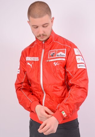 VINTAGE PUMA MOTO GP BOMBER JACKET RED
