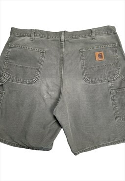 Men's Carhartt Carpenter Cargo Shorts in Green Size W40