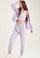 WOMAN KNITTED JOGGER - LILAC