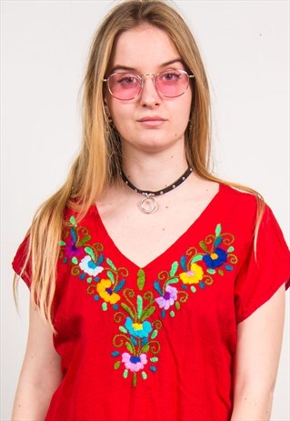VINTAGE HIPPIE EMBROIDERED TOP