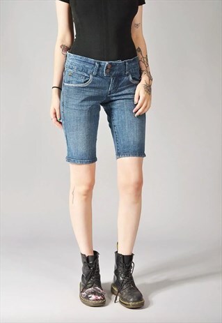 VINTAGE LEVI'S 524 DENIM SHORTS DARK BLUE