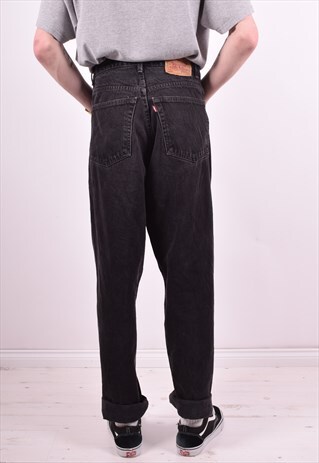 LEVI'S 560 MENS VINTAGE JEANS W36 L34 BLACK 90'S