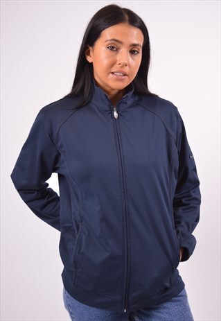 VINTAGE CHAMPION TRACKSUIT TOP JACKET NAVY BLUE