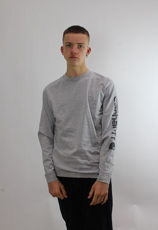 VINTAGE CARHARRT SLEEVE SPELLOUT TOP / LONGSLEEVE T-SHIRT