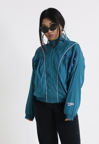 VINTAGE REEBOK SPORTS TRACKSUIT TOP WINDBREAKER JACKET