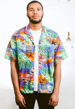 VINTAGE ABSTRACT PATTERNED SHIRT