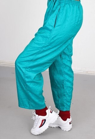 VINTAGE BLUE SHELL TRACKSUIT BOTTOMS