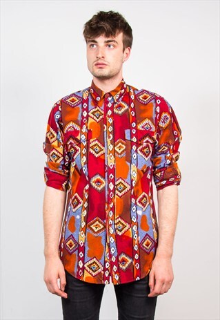 VINTAGE CRAZY PATTERN FESTIVAL SHIRT