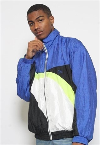 VINTAGE PUMA TRACK JACKET BLUE