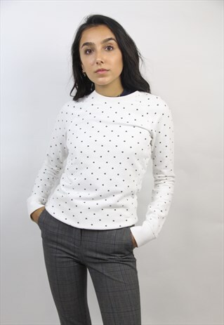 VINTAGE CARHARTT WHITE PATTERNED SWEATSHIRT