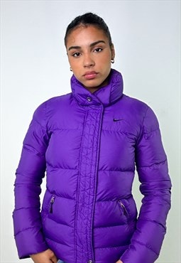 Purple y2ks NIKE Puffer Jacket Coat