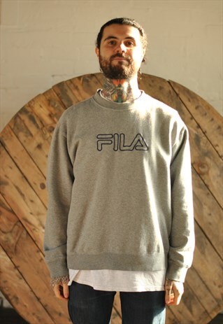 VINTAGE 90S FILA BIG LOGO SWEATER