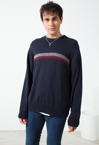 VINTAGE 80S TOMMY HILFIGER KNIT JUMPER / S206